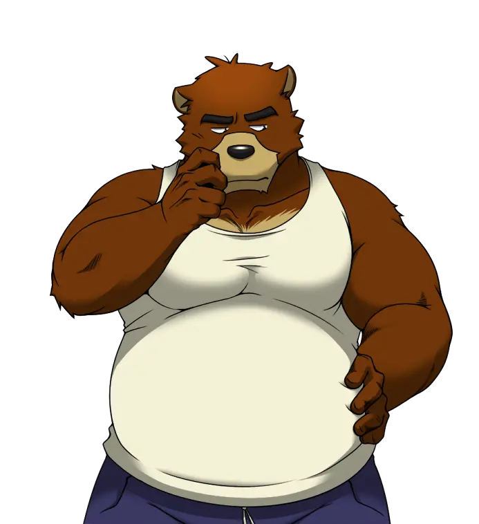 Photo of StoA cartoon drawing of a bear named Morenatsu in a video game 