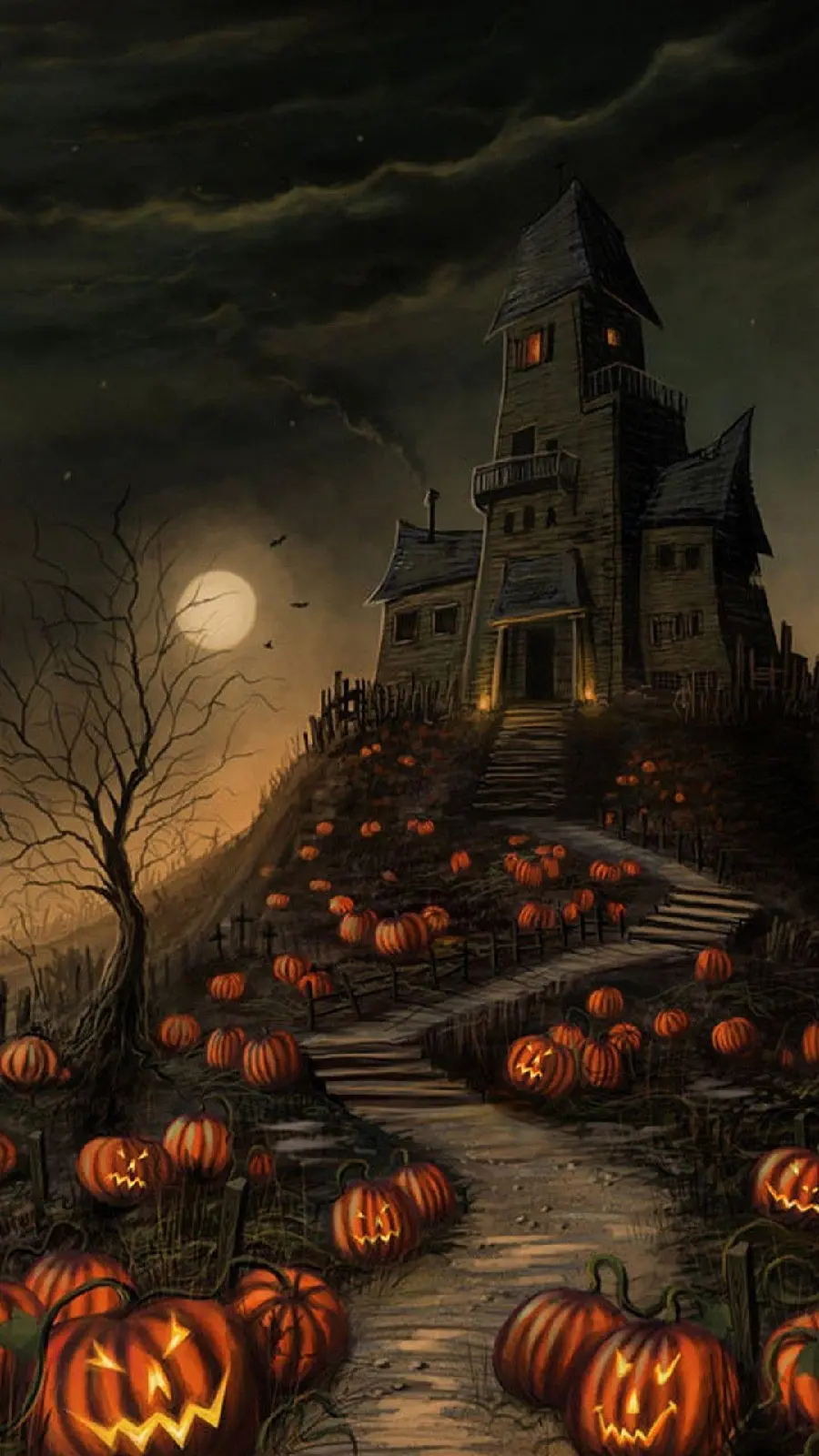 Dark Halloween Cemetery