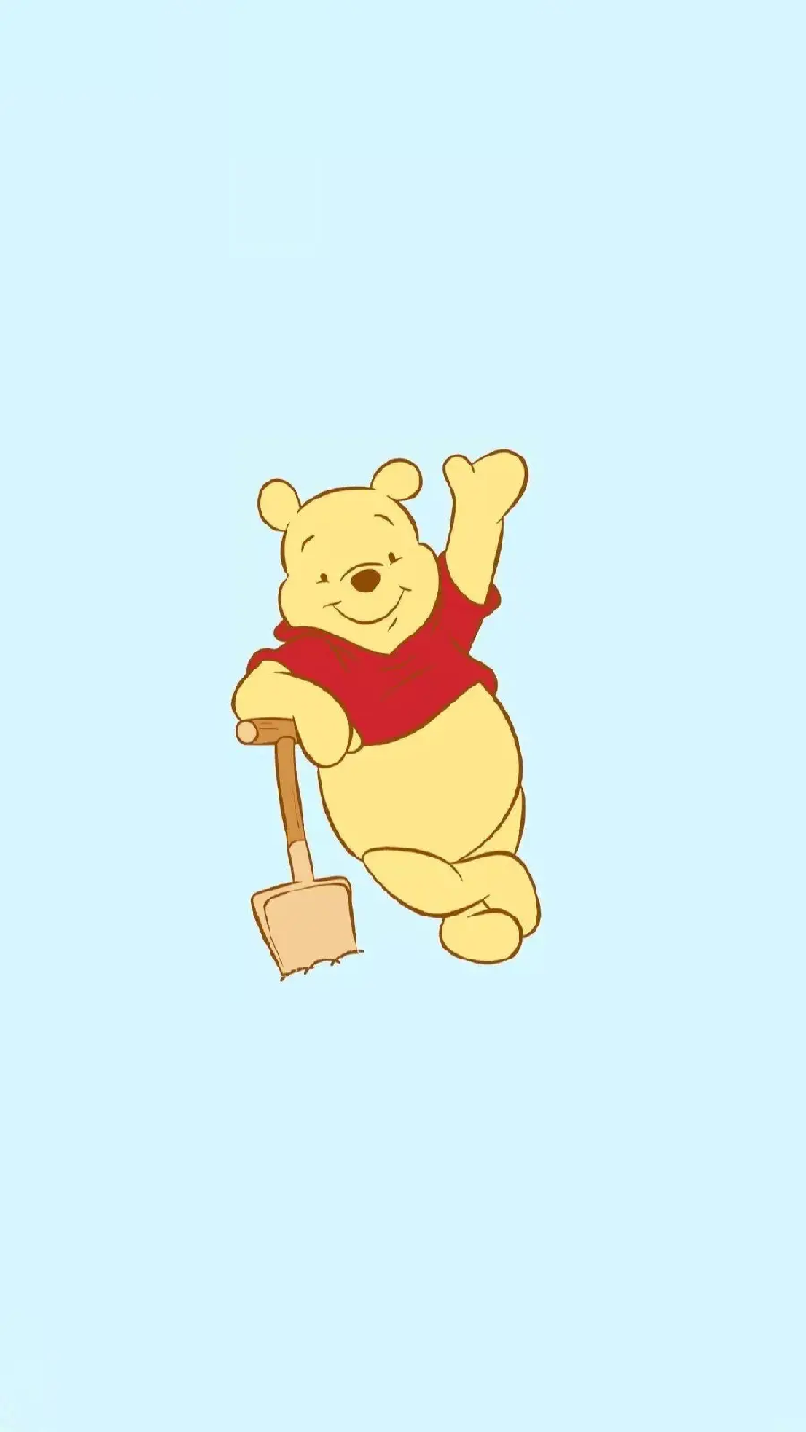 Cute background of the popular and famous bear Pooh with a blue background for pop