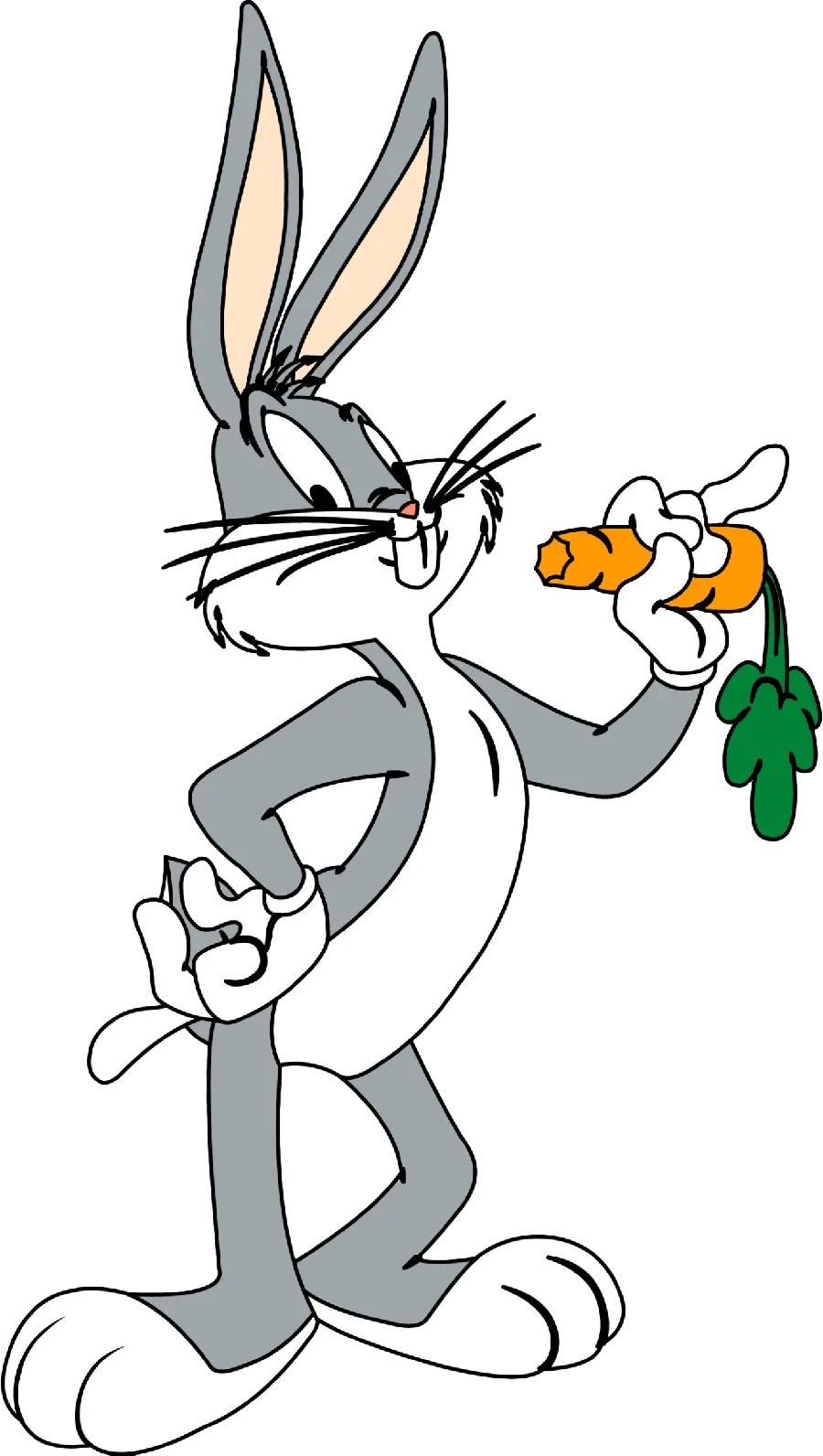Wallpaper of Bugs Bunny, the famous cartoon rabbit PNG