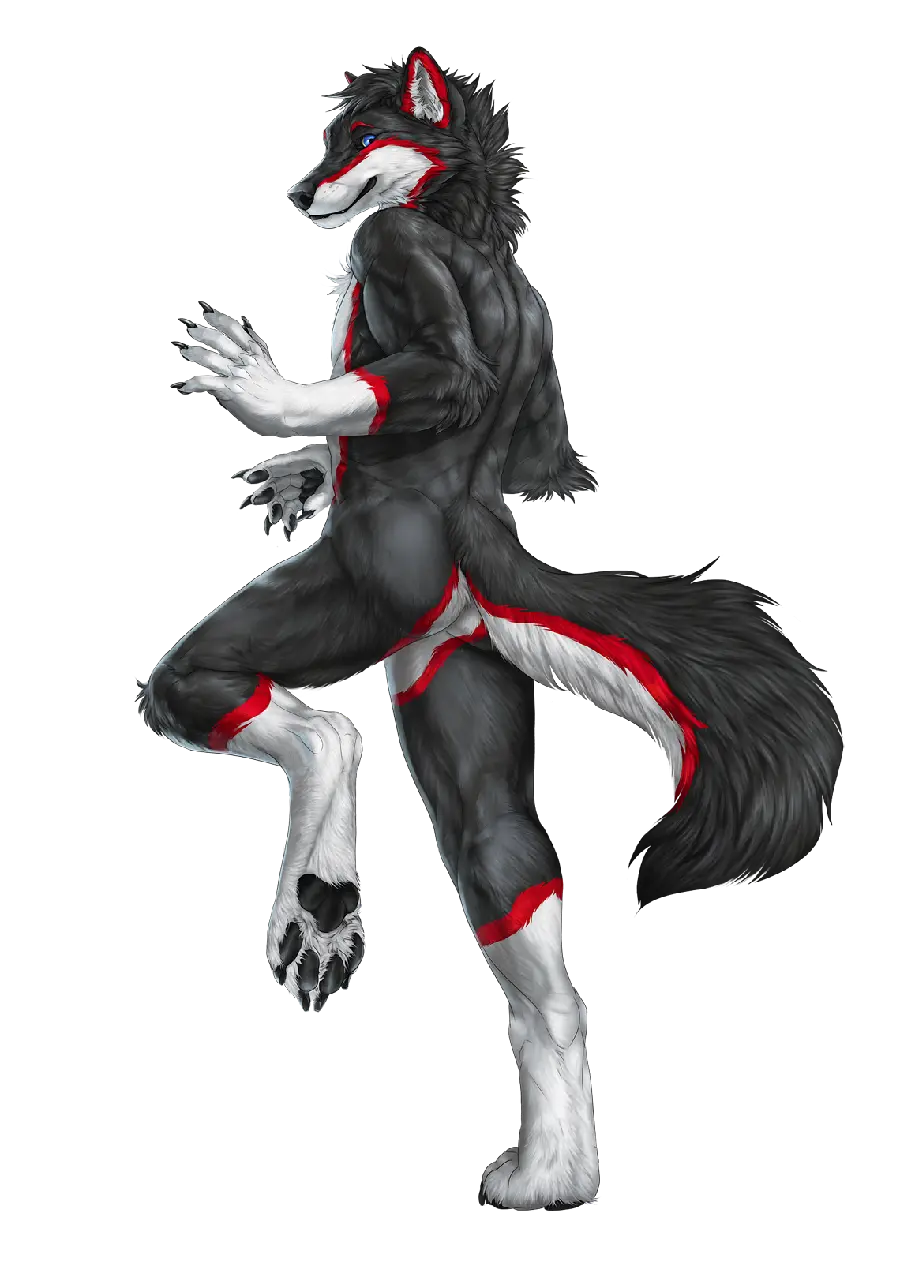 Special and attractive profile picture of a cartoon wolf with the best possible quality 