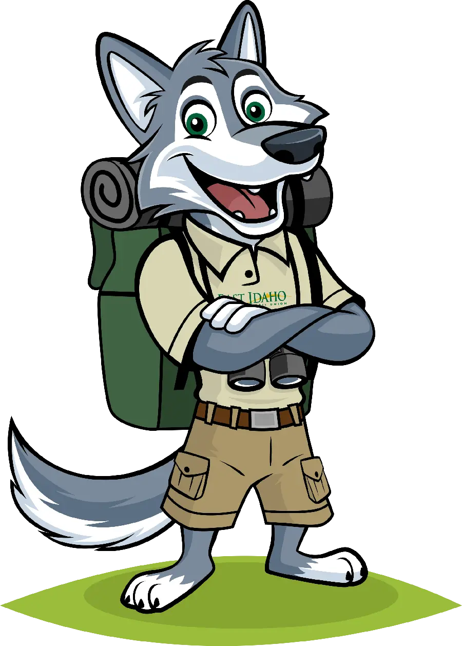 Cartoon dire wolf background png for children's ads
