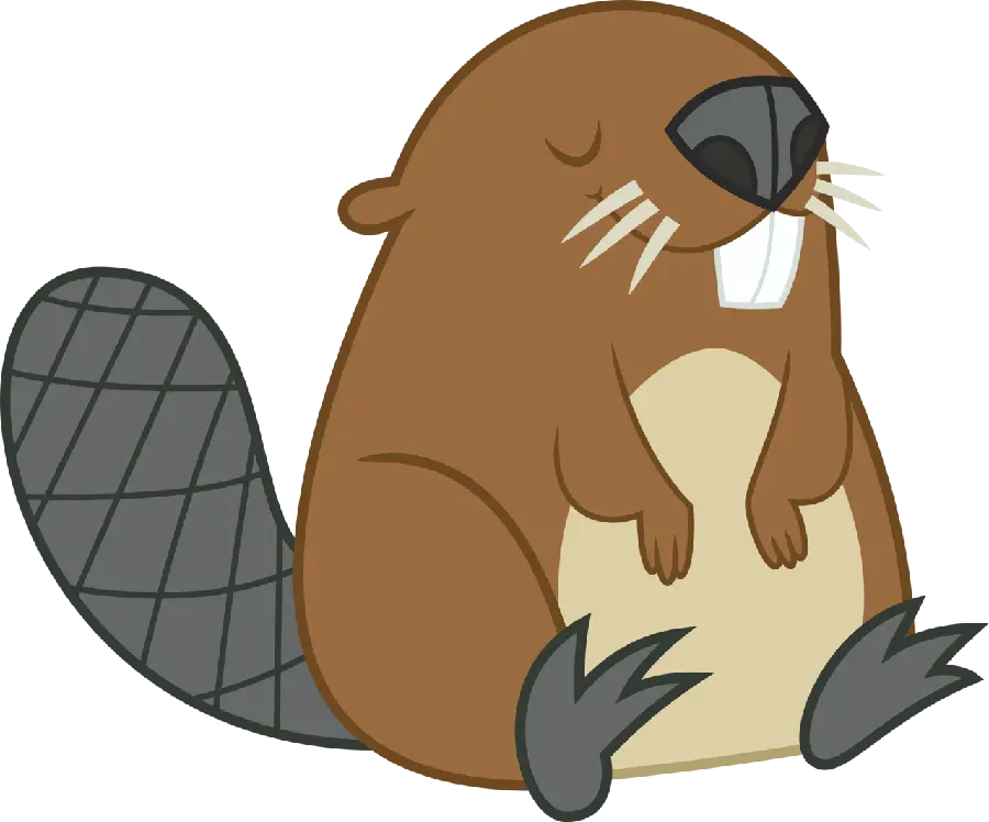 Download free cartoon beaver image in PNG format and high quality