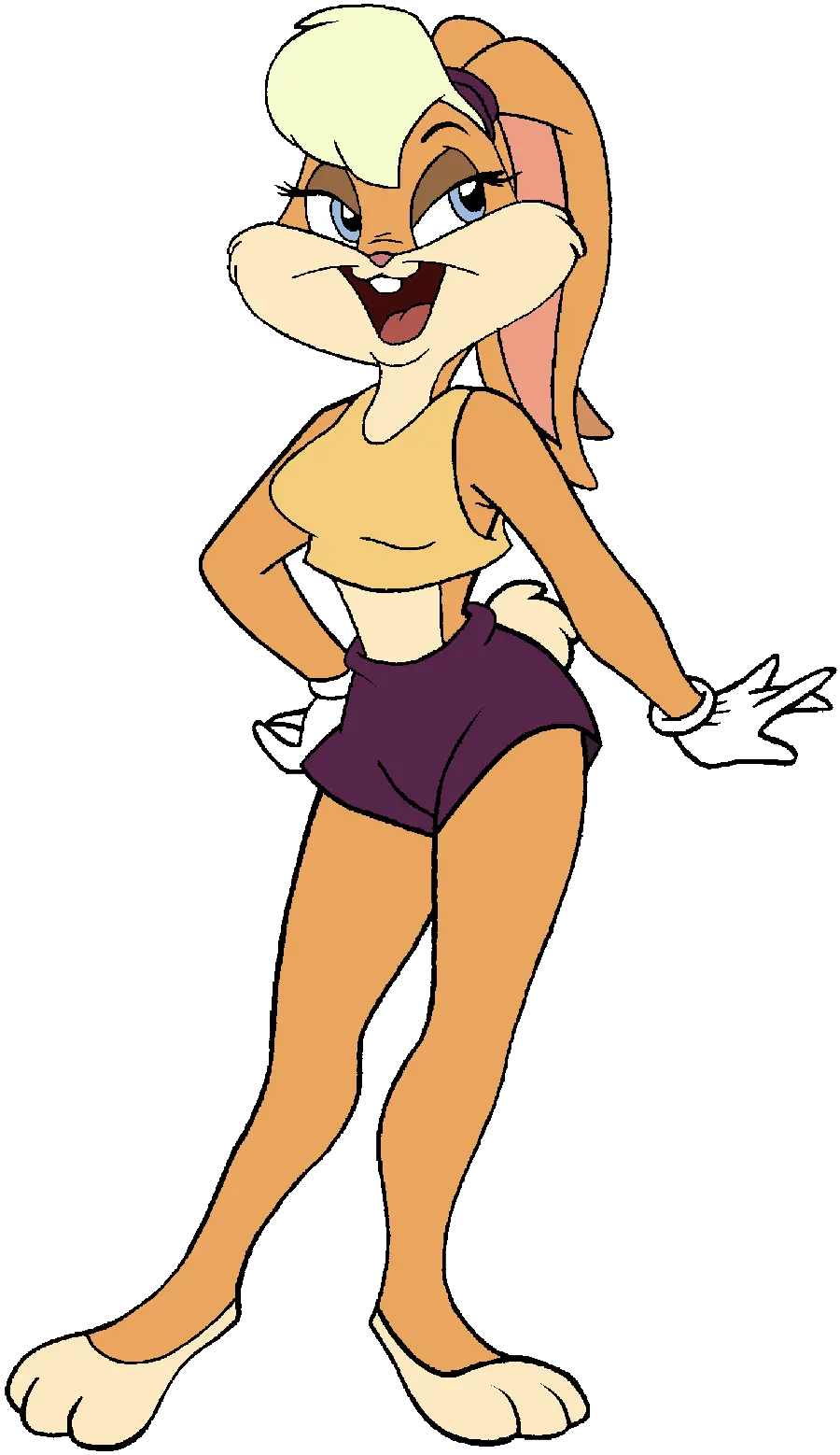 Phone Wallpaper of Lola Bunny Cute Cartoon Rabbit PNG