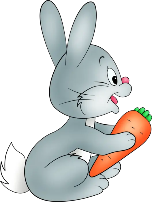 Cartoon rabbit stock photo in the widely used PNG format
