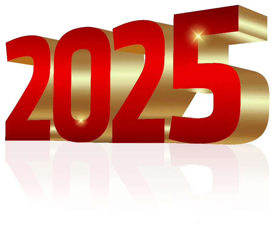 Wallpaper of the number 2025 for the computer
