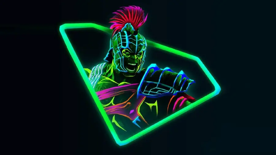 Neon desktop background image with an interesting and different design