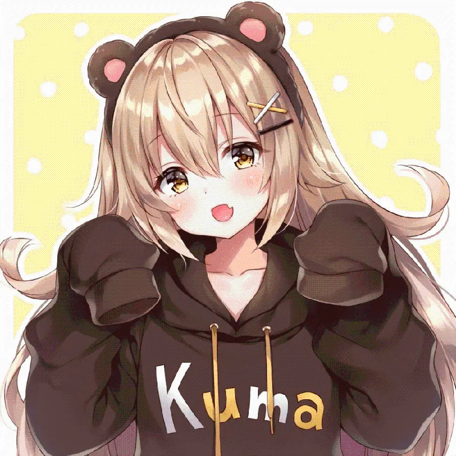 Download cute anime bear girl stock photo with cute face