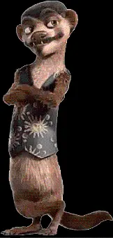 High quality photo of otter cartoon character for PNG profile