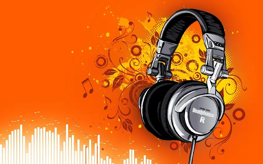 Free Download Digital Art Headphones Wallpaper