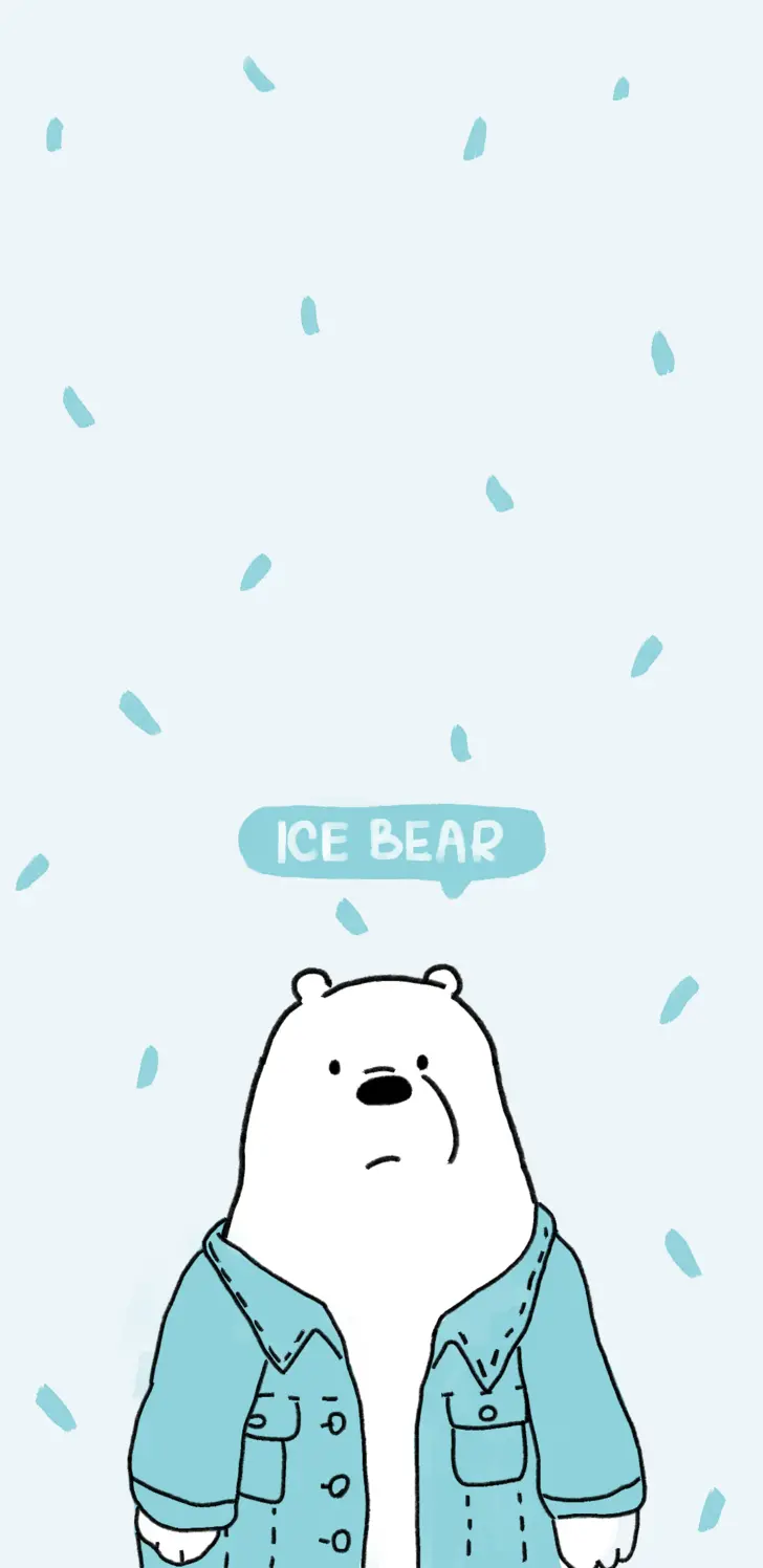 Beautiful Polar Bear Background with English Text Ice Bear 