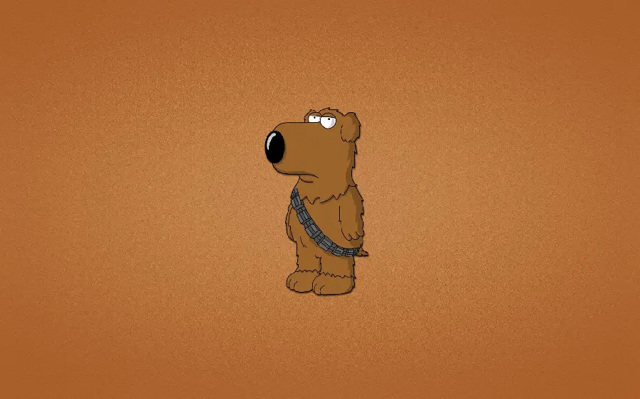 Minimalist Cartoon Dog Wallpaper