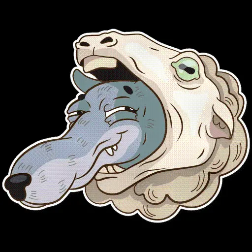 Cartoon Wolf Wallpaper and a story of a wolf in sheep's clothing