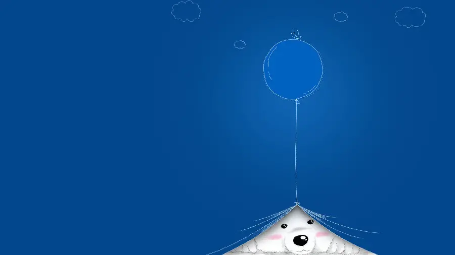 Polar Bear Background Photo for Kids Room Wall Design 