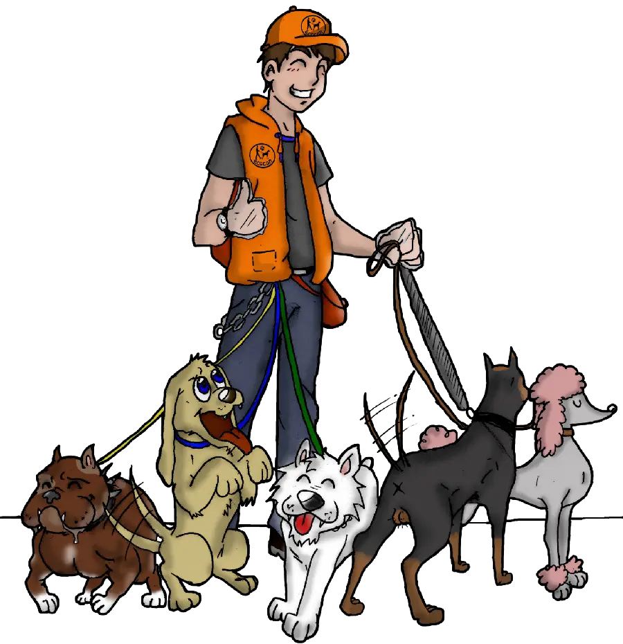 Background for designers with various dog drawings