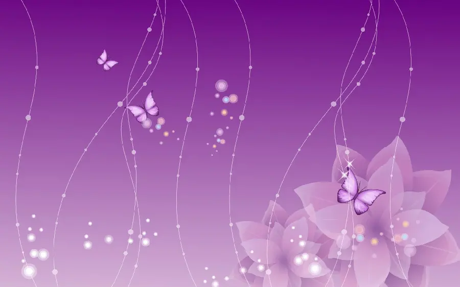 Stylish and simple purple butterfly wallpaper for printing on the cover of the office