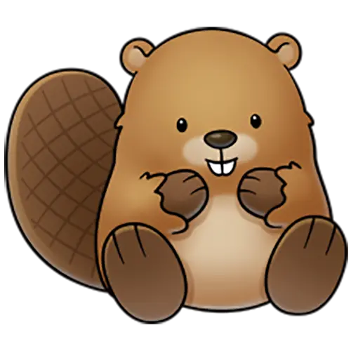 Cute beaver wallpaper for printing on the cover of the office PNG