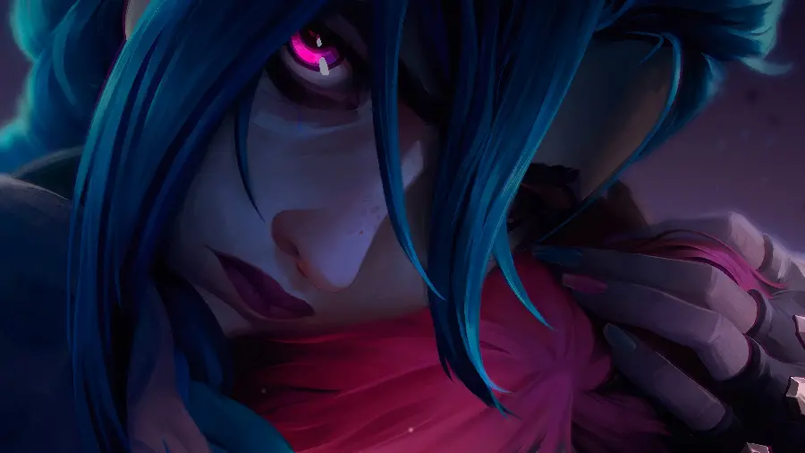 Jinx wallpaper laughing evilly