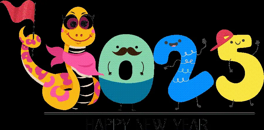 Happy New Year 2025 Images Download PNG Quality for Design Use