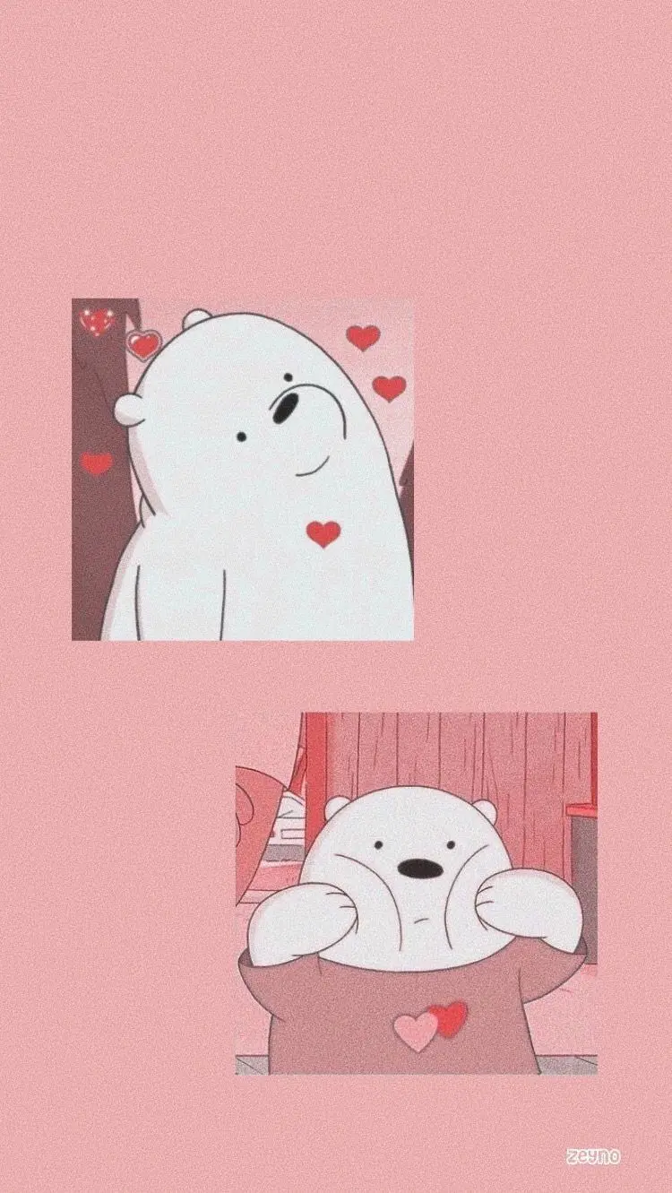 Download Vertical Background of a Cute Cartoon Polar Bear