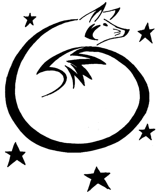 Very beautiful wallpaper of black and white fox painting PNG