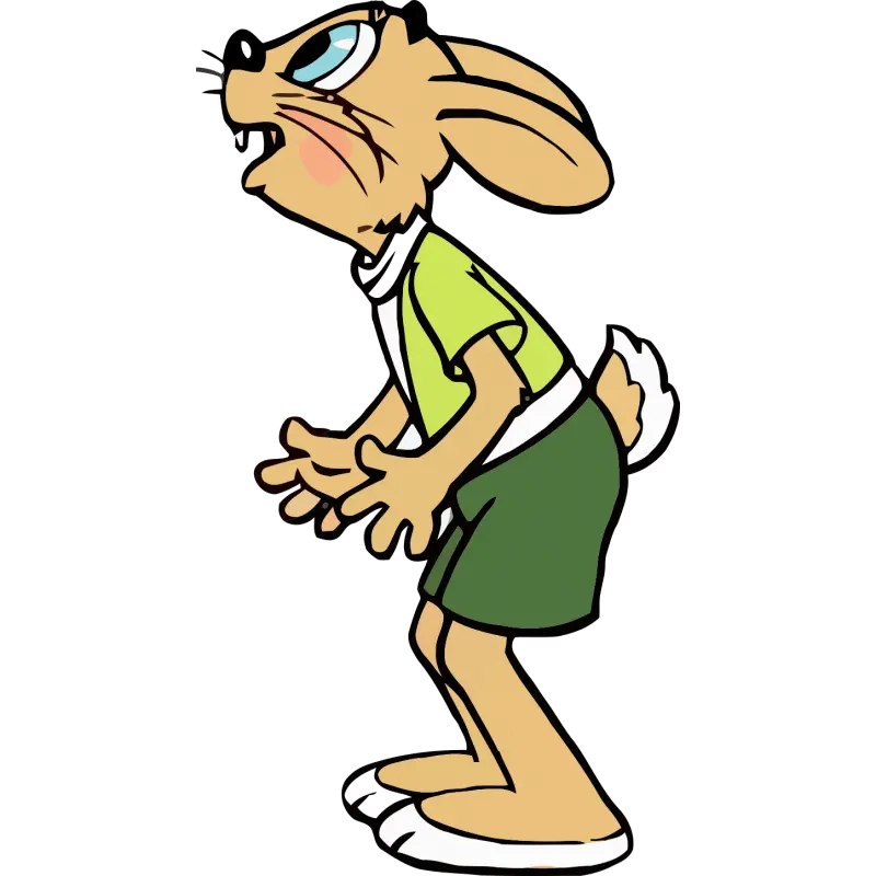 Cute and interesting cartoon rabbit PNG wallpaper