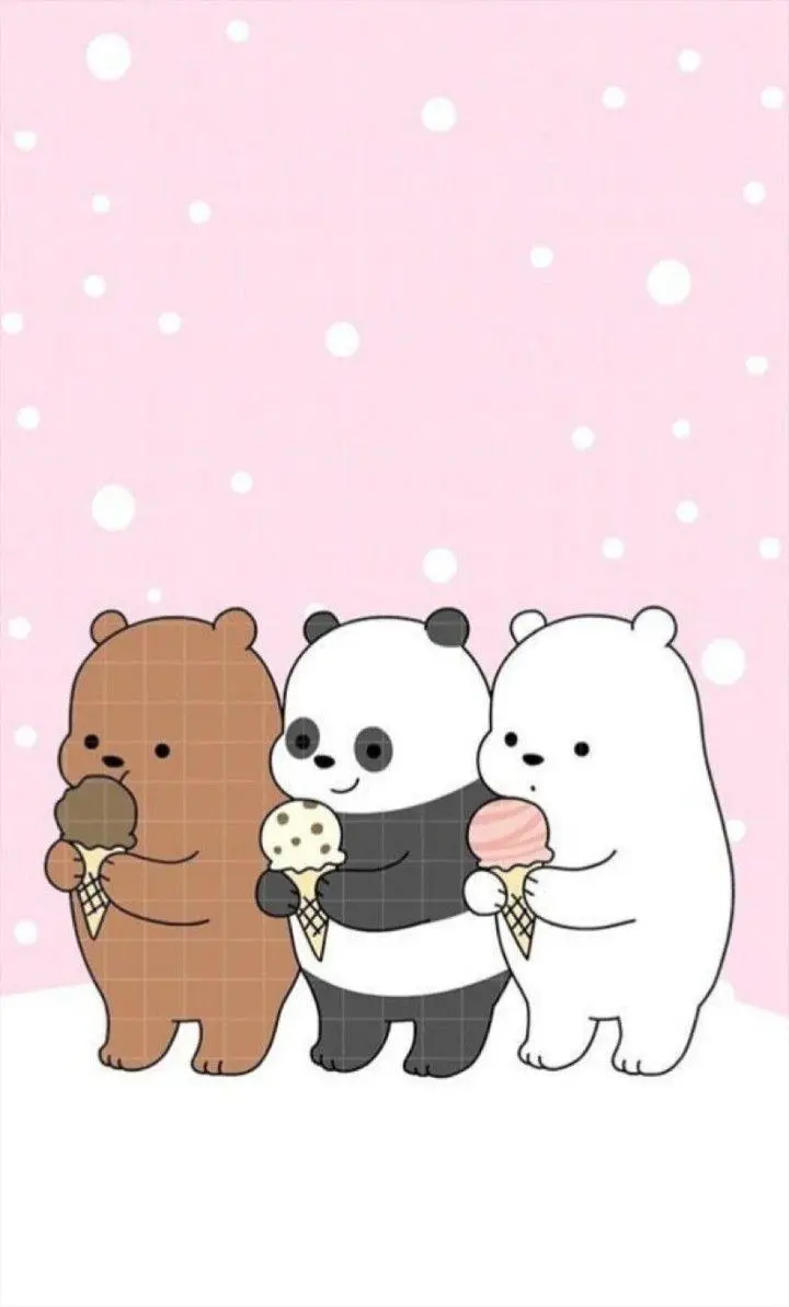 Cute anime bear picture for printing a children's room painting