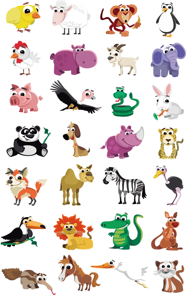 Download various pictures of forest animal drawings for children