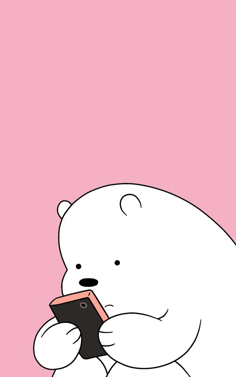 Polar Bear Reading Wallpaper for Phone Background