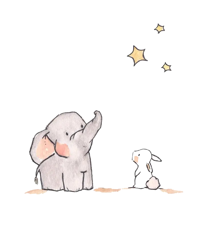 Cartoon Elephant for Graphic Design Without Background
