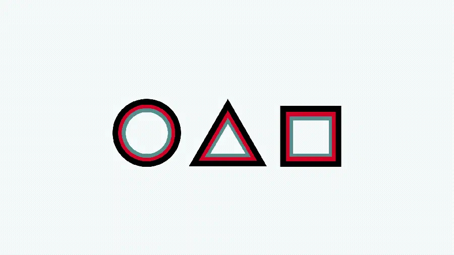 Image of geometric shapes symbol in Squid Game 2
