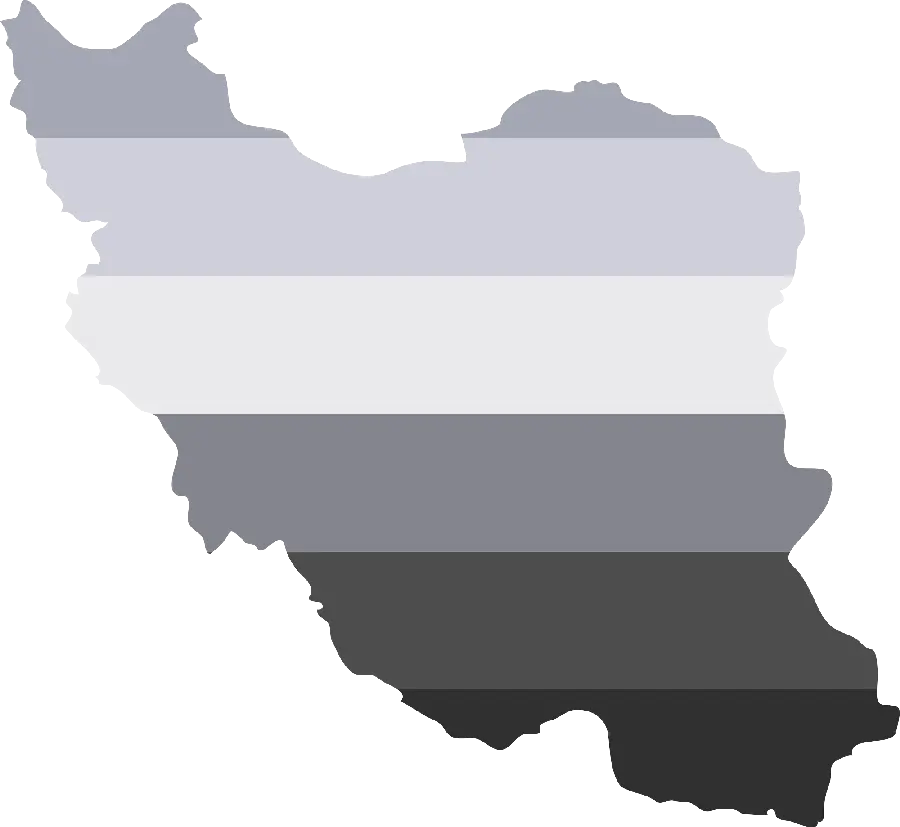 Rainbow Iran Map Photo