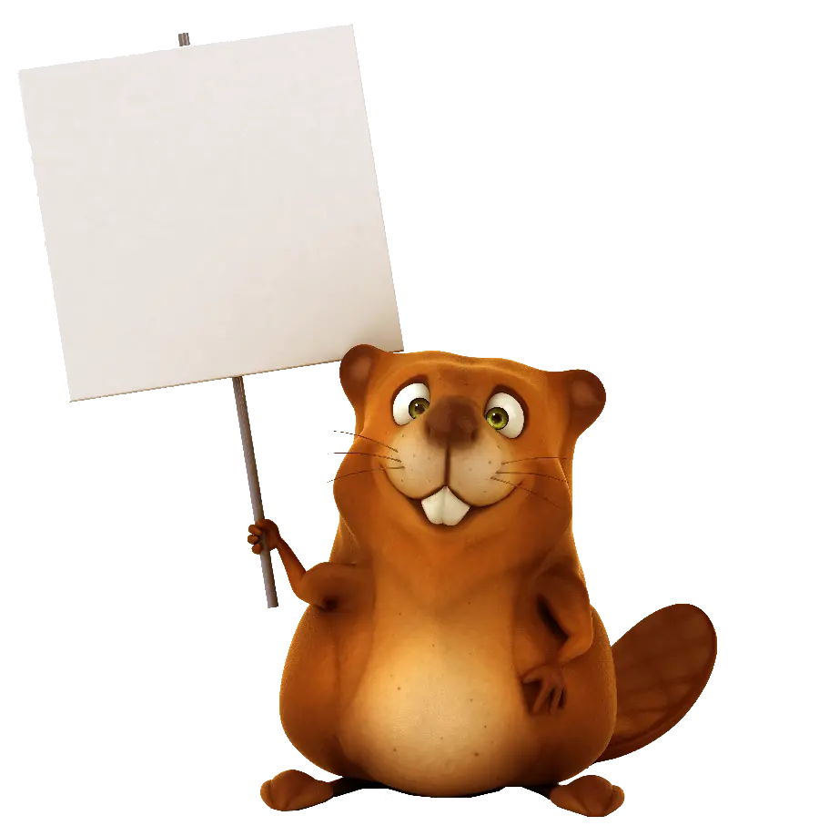 Cartoon Beaver PNG Hand Drawing for Design and Graphics