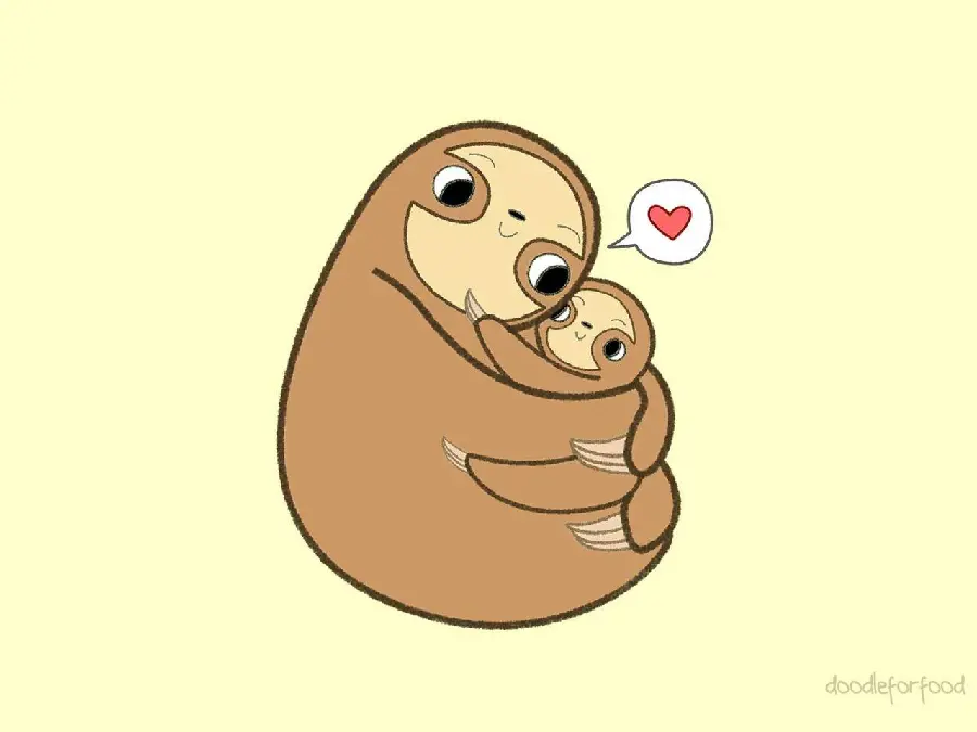 High quality photo of a cartoon sloth for a profile
