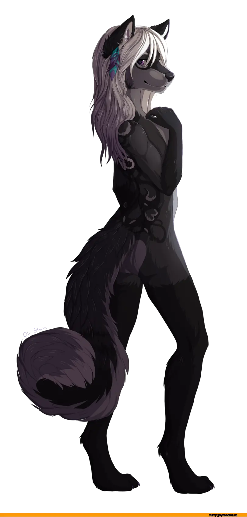 Cool and unique background for girls' phone backgrounds with Cartoon Wolf Design