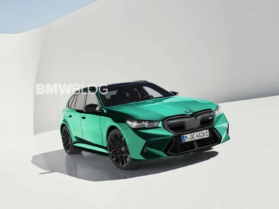 BMW M4 CS green background luxury wallpaper