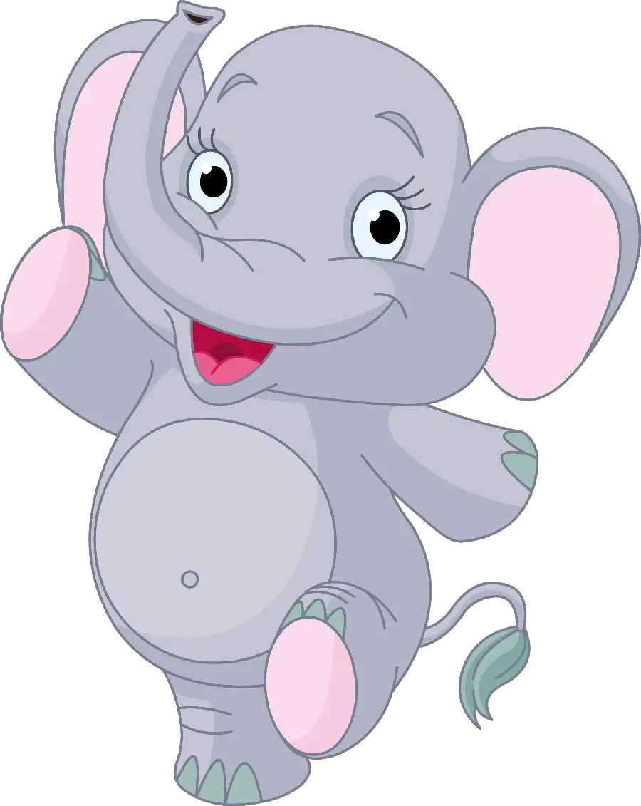 Funny Cartoon Elephant PNG for Personal Designs