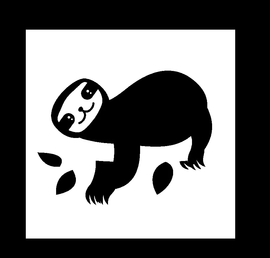 Background image of sloth for use in various projects in PNG format