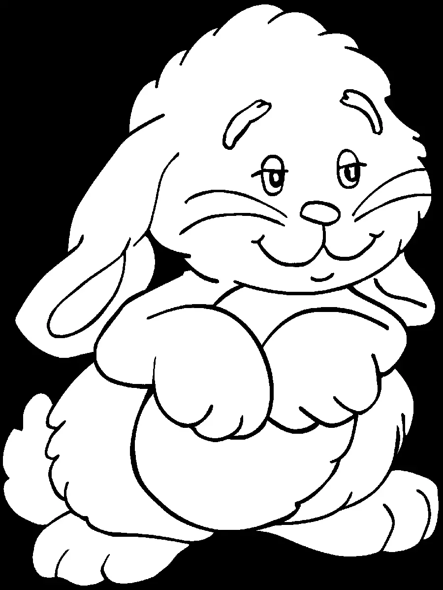 Cartoon Rabbit Drawing Wallpaper with Widely Used PNG Format