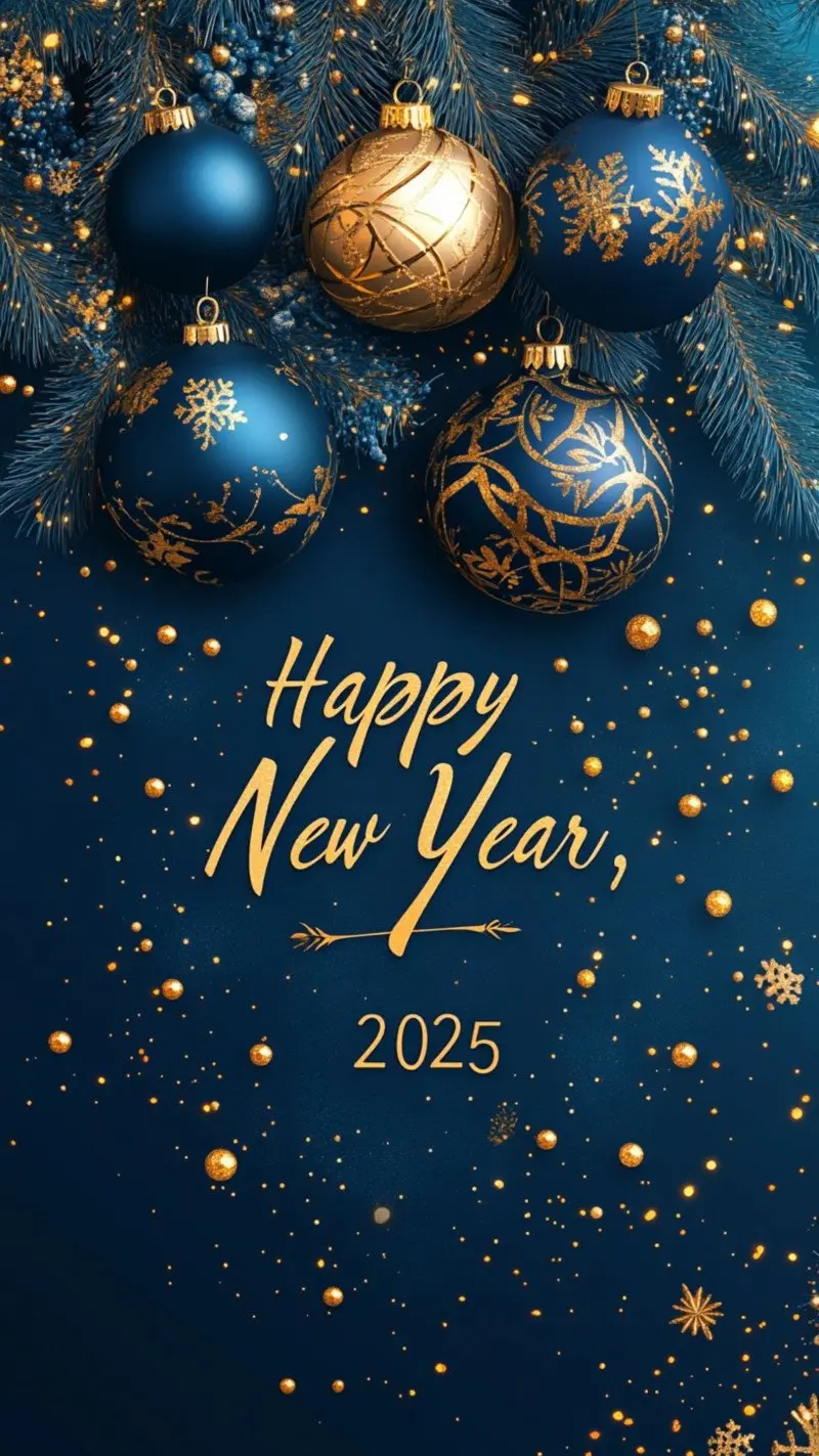 Colorful New Year 2025 Photo Text for Phone