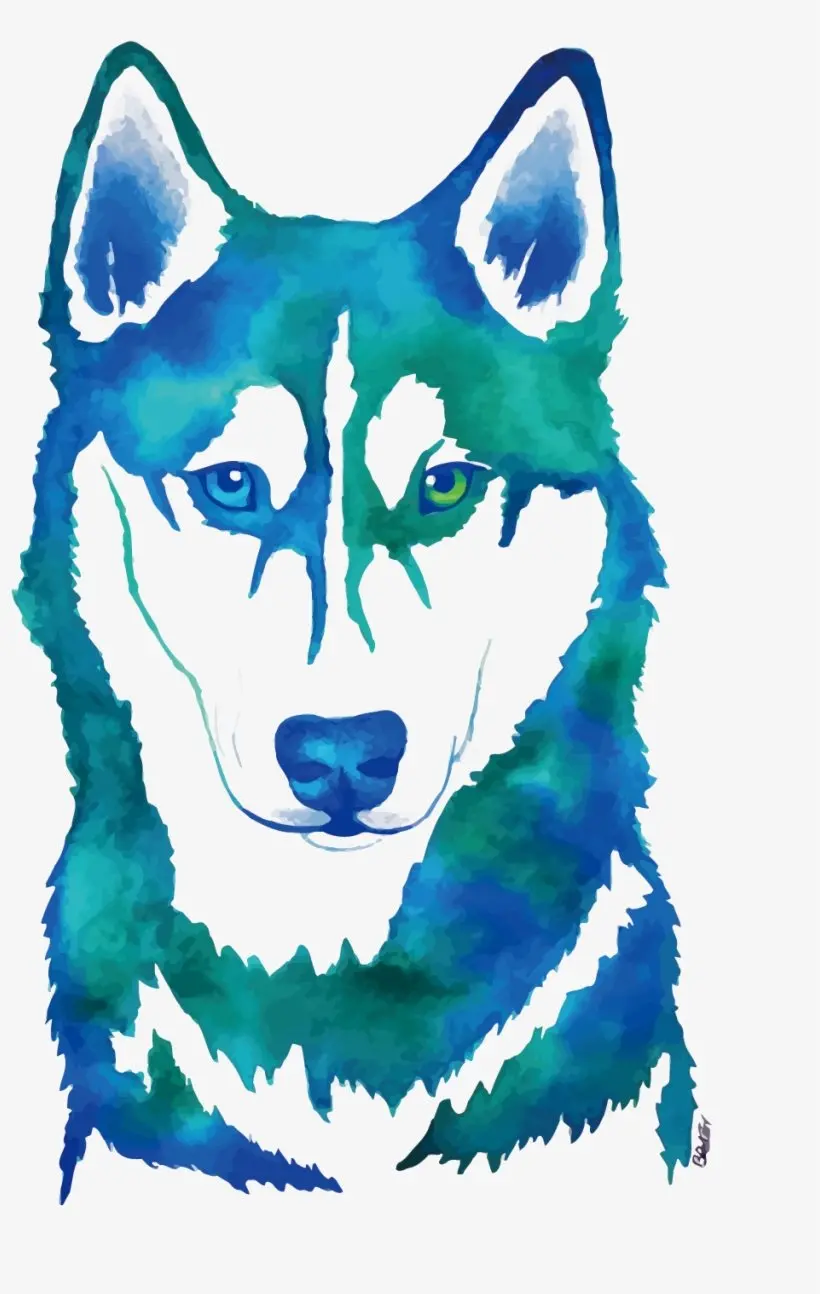 Amazing Husky Drawing for Telegram Chat Page