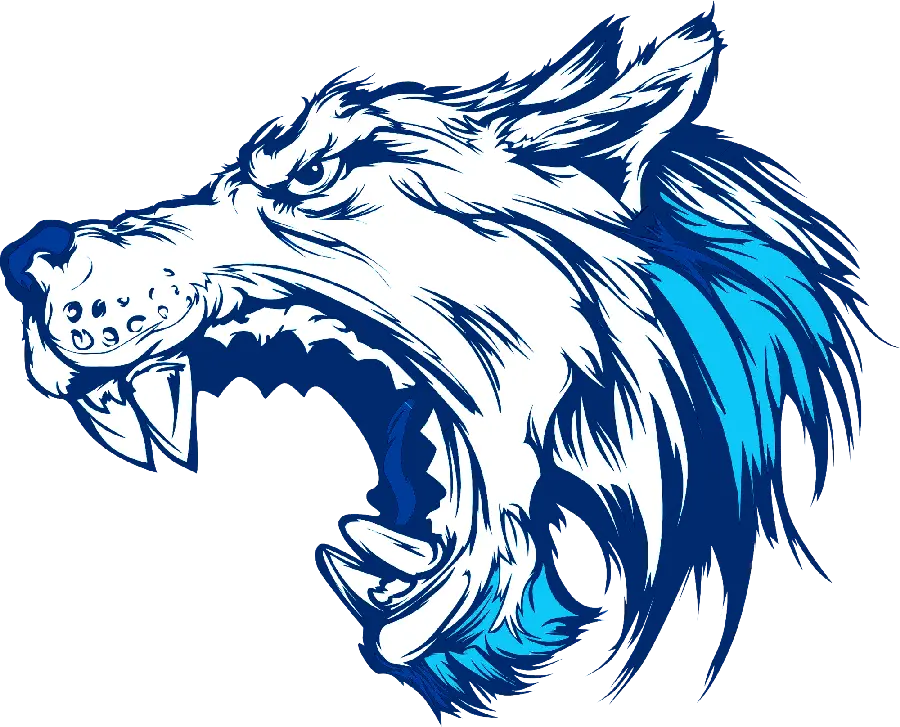Background image of a scary wolf for a men's tattoo png