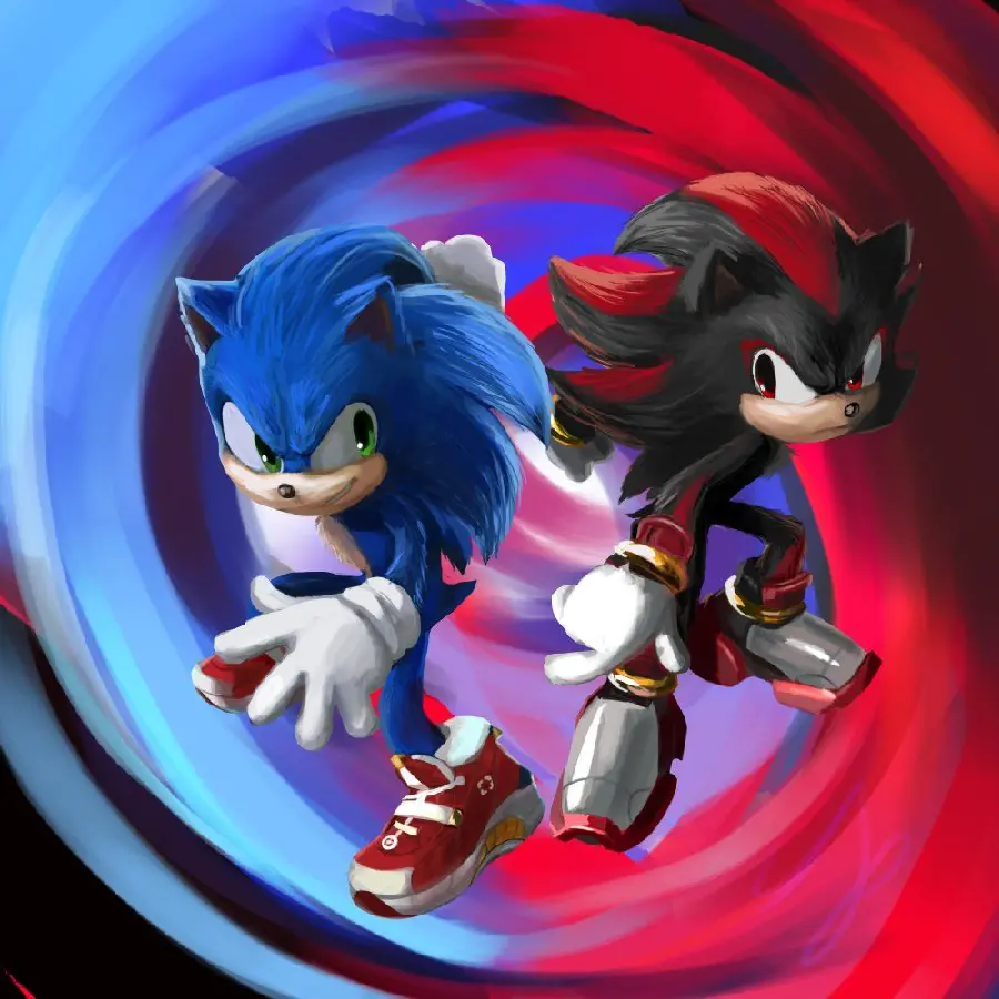Sonic and Shadow's confrontation in Sonic 3