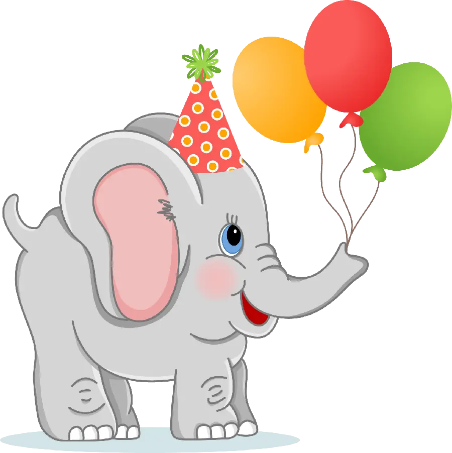 Cartoon Elephant Painted for Use in Your Projects