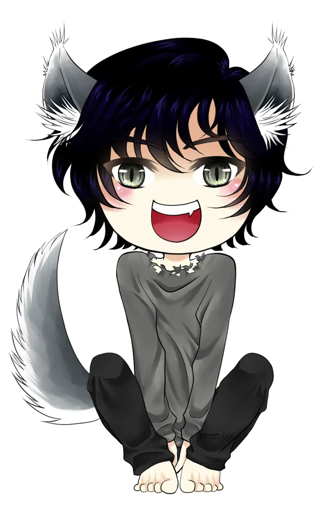 Cute girl profile picture of a cartoon wolf with a cute design