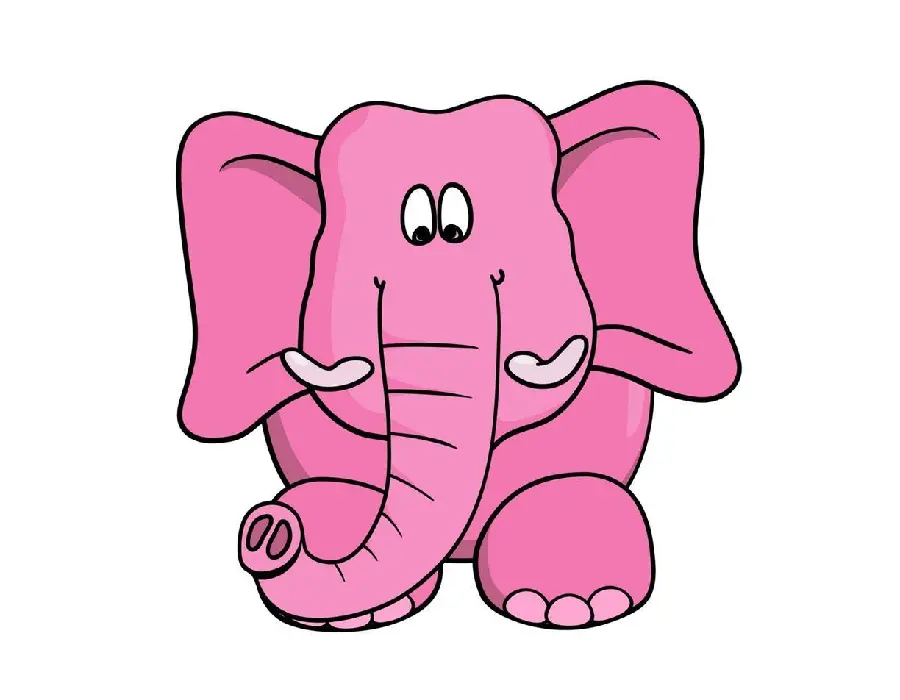 Stylish Pink Elephant Painted Picture
