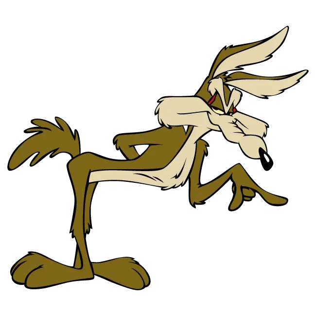 Funny profile picture of a cartoon wolf named Coyote in the form of Free