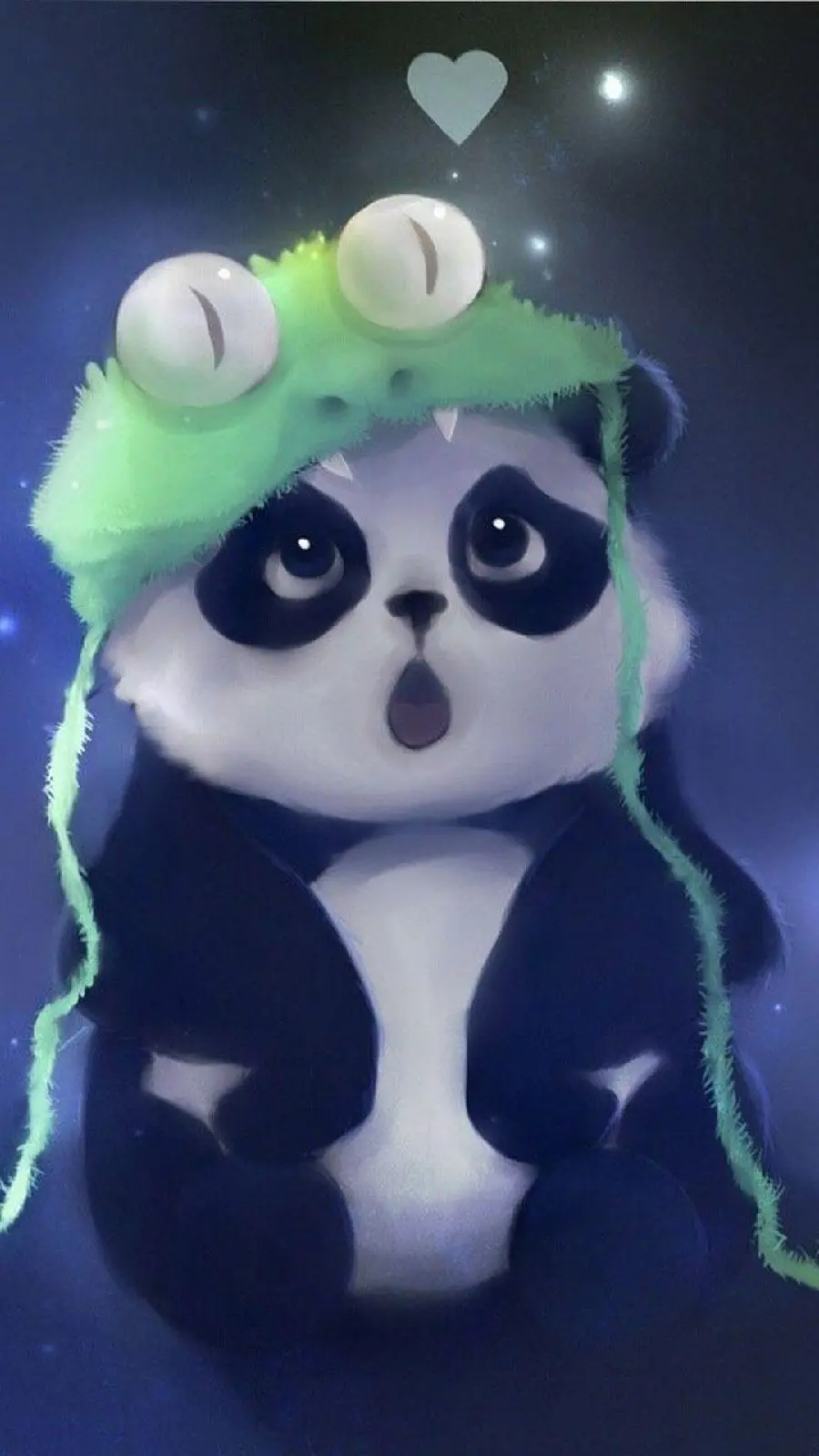 Wallpaper with an interesting and magical panda design for iPhone
