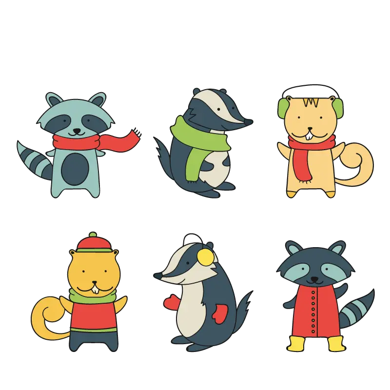 Cartoon Funky Weasel PNG Image for Sticker Pack Design