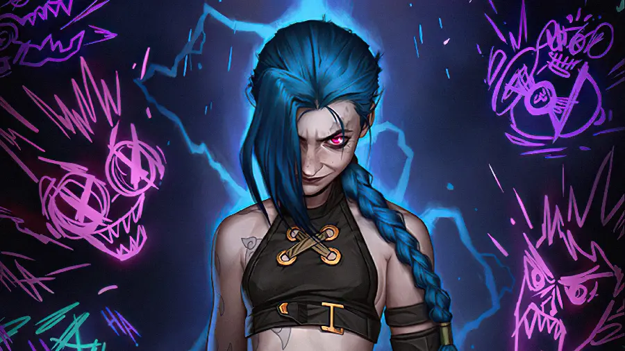 Jinx Wallpaper with Eye-Catching Design